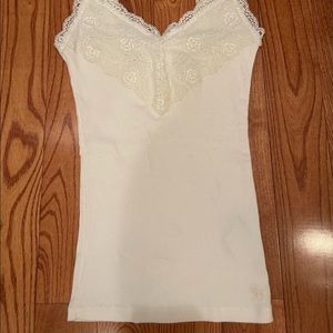 White lace Abercrombie tank